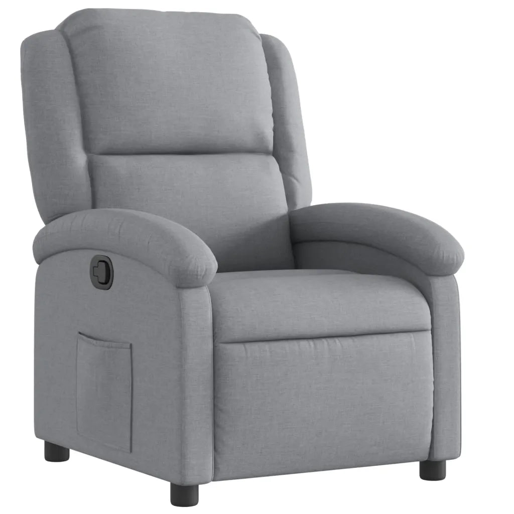 Divano Sedia-Poltrona reclinabile in Tessuto Grigio Chiaro 835755