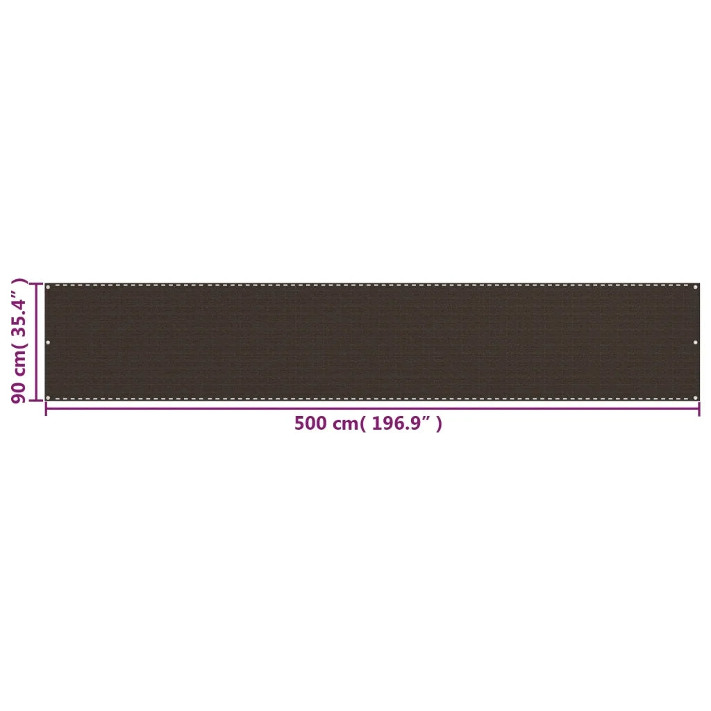 Schermo Frangivista per Balcone Marrone 90x500 cm in HDPE cod mxl 18426