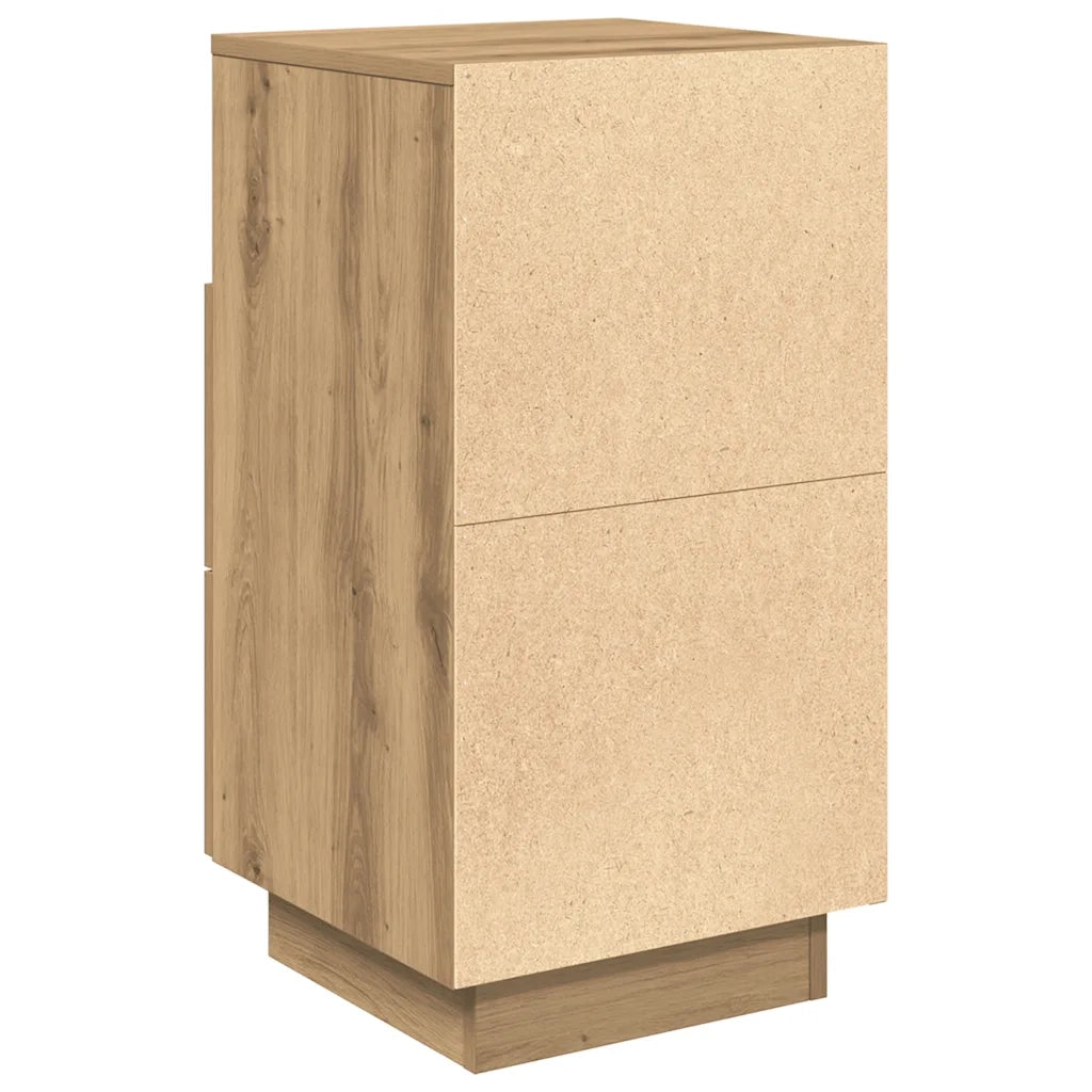 vidaXL Comodini 2 pz con 2 Cassetti Rovere Artigianale 36x36x68 cm