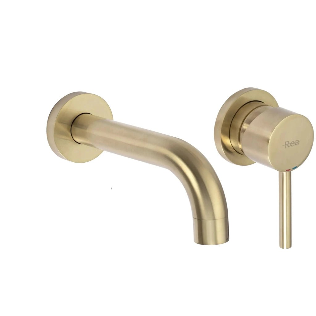 Rubinetto Da Incasso Rea Lungo Gold Mat + Box