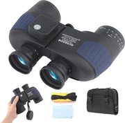 Binocolo da Marea 10x50 con Visione Notturna, Misuratore di Distanza e Bussola - Ideale per lo Sport Nautico e le Attività All'Aperto