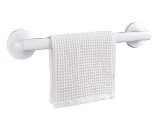 PORTA ASCIUGAMANO BAGNO IN ABS+TPR- - mm.421x73x59 - colore bianco - 3 pezzi AGLAIA