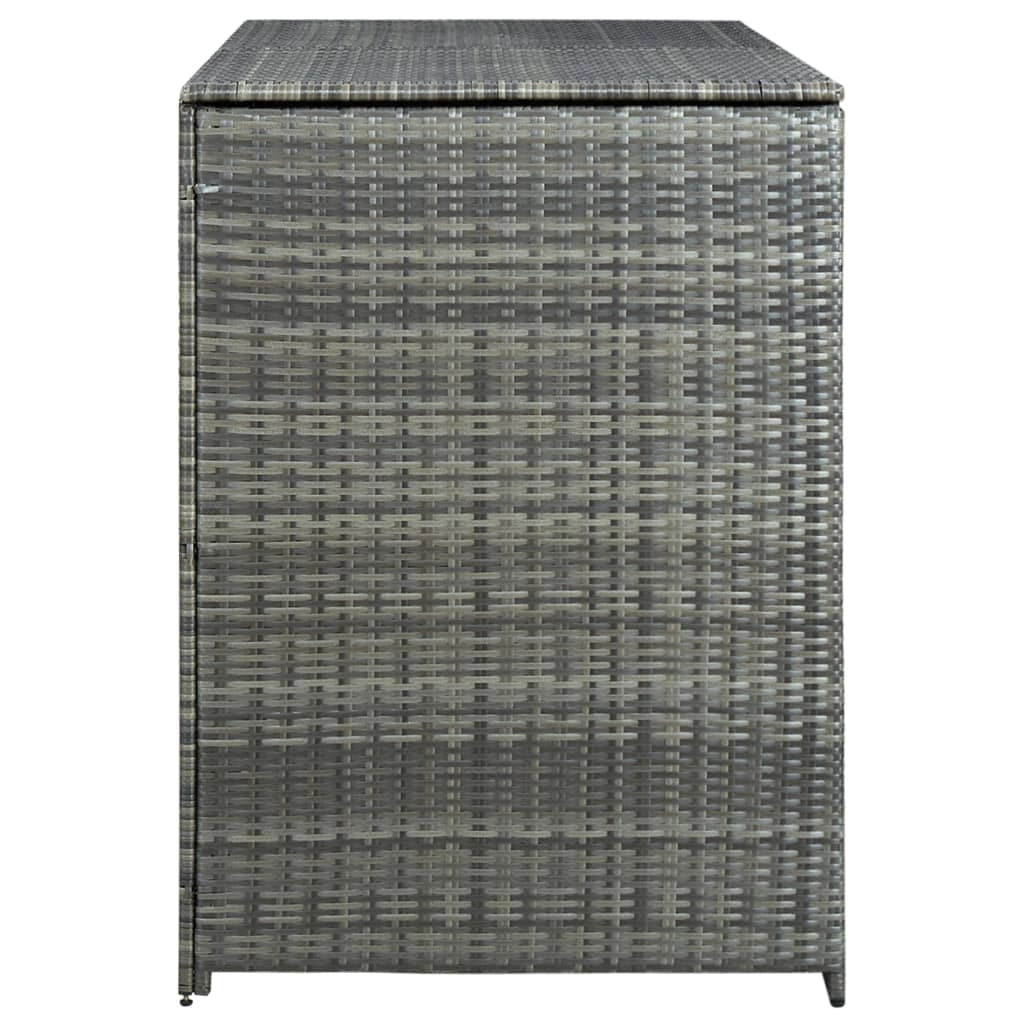 Pensilina per doppio bidone resina intrecciata 148 x 77 x 111 cm antracite 02_0022381