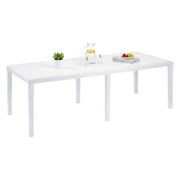 Abbaviva, Tavolo da Esterno 10 Posti Made in Italy, 90x150x72h cm Bianco