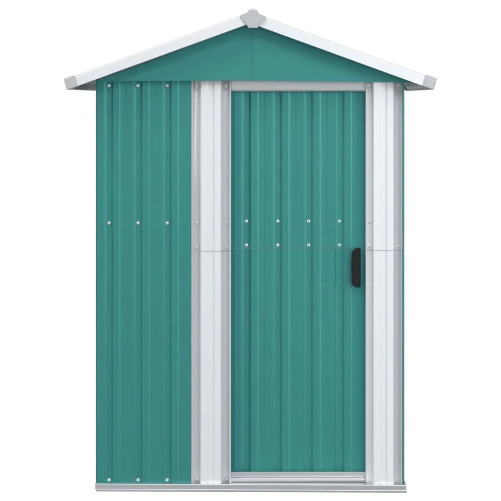 Casetta da giardino cabina ripostiglio casetta da esterno robusta casetta per attrezzi 126 x 97,5 x 177 cm acciaio zincato verde 02_0022345