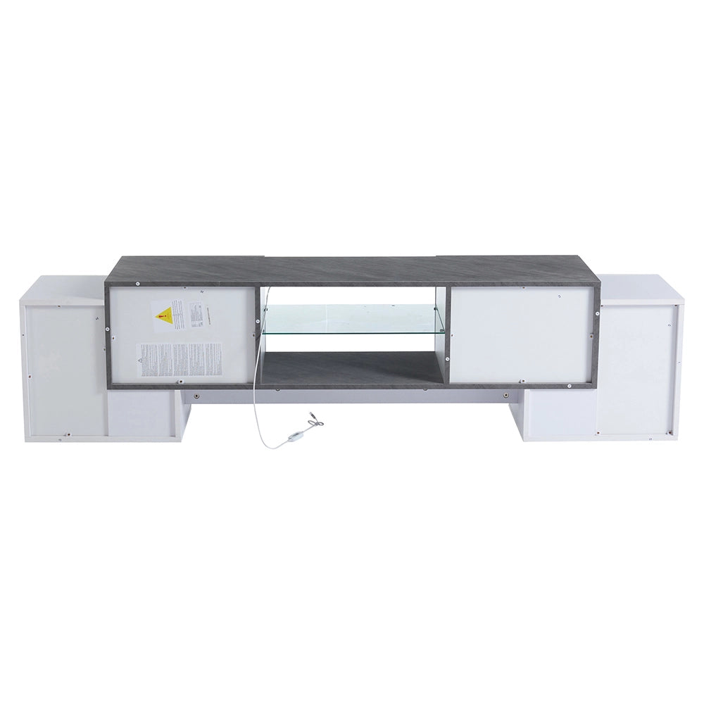 Mobile TV bianco/grigio - Xylo - 180x40x46.5cm per 60-70"