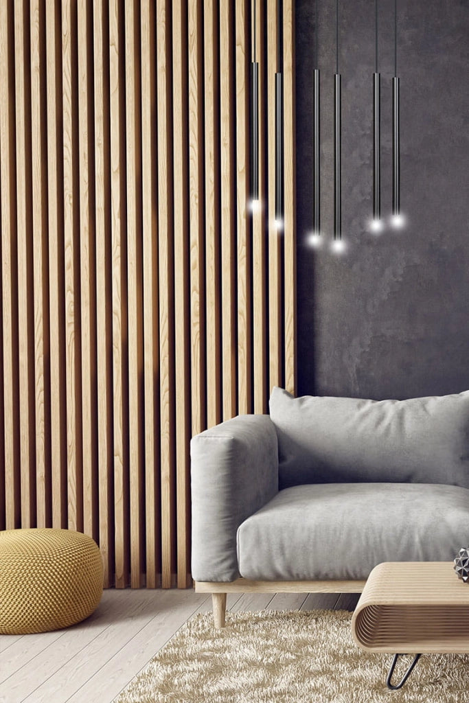 Lampadario Emibig Selter 6 Nero 6xG9 metallo 59cm H120cm