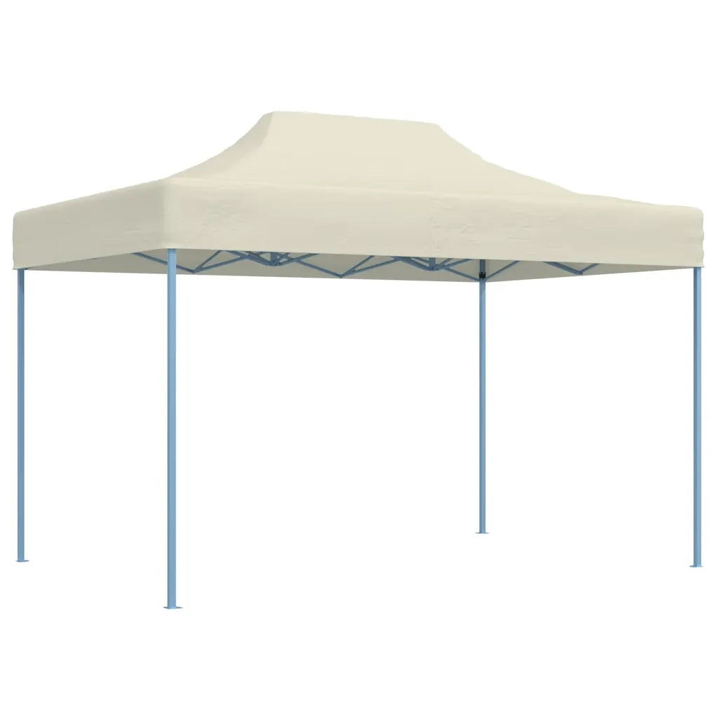 Gazebo Professionale Pieghevole 3x4m Acciaio Crema