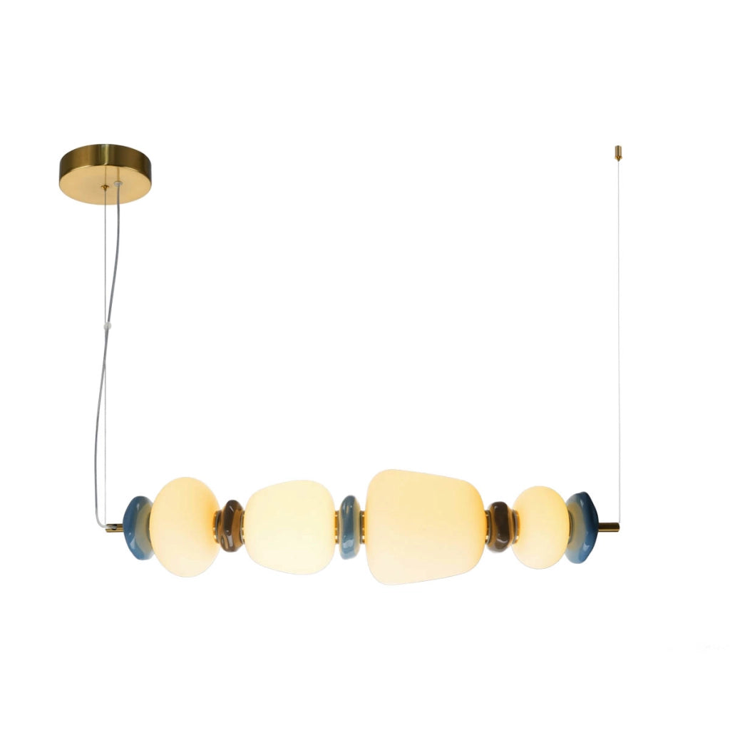 Sospensione Evans ottone vetro/ceramica LED 22W Italux