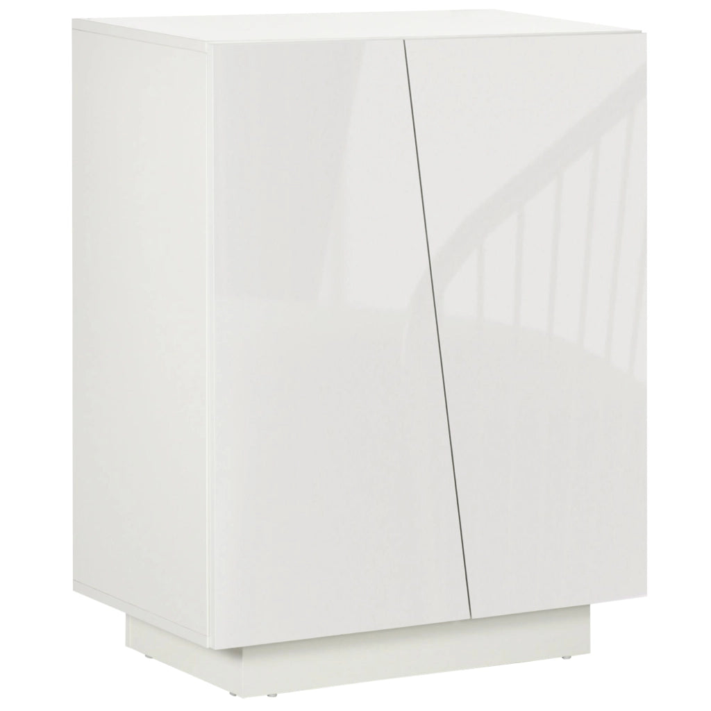 Mobile Multiuso 2 Ante 70x40x88 cm in Truciolato Bianco