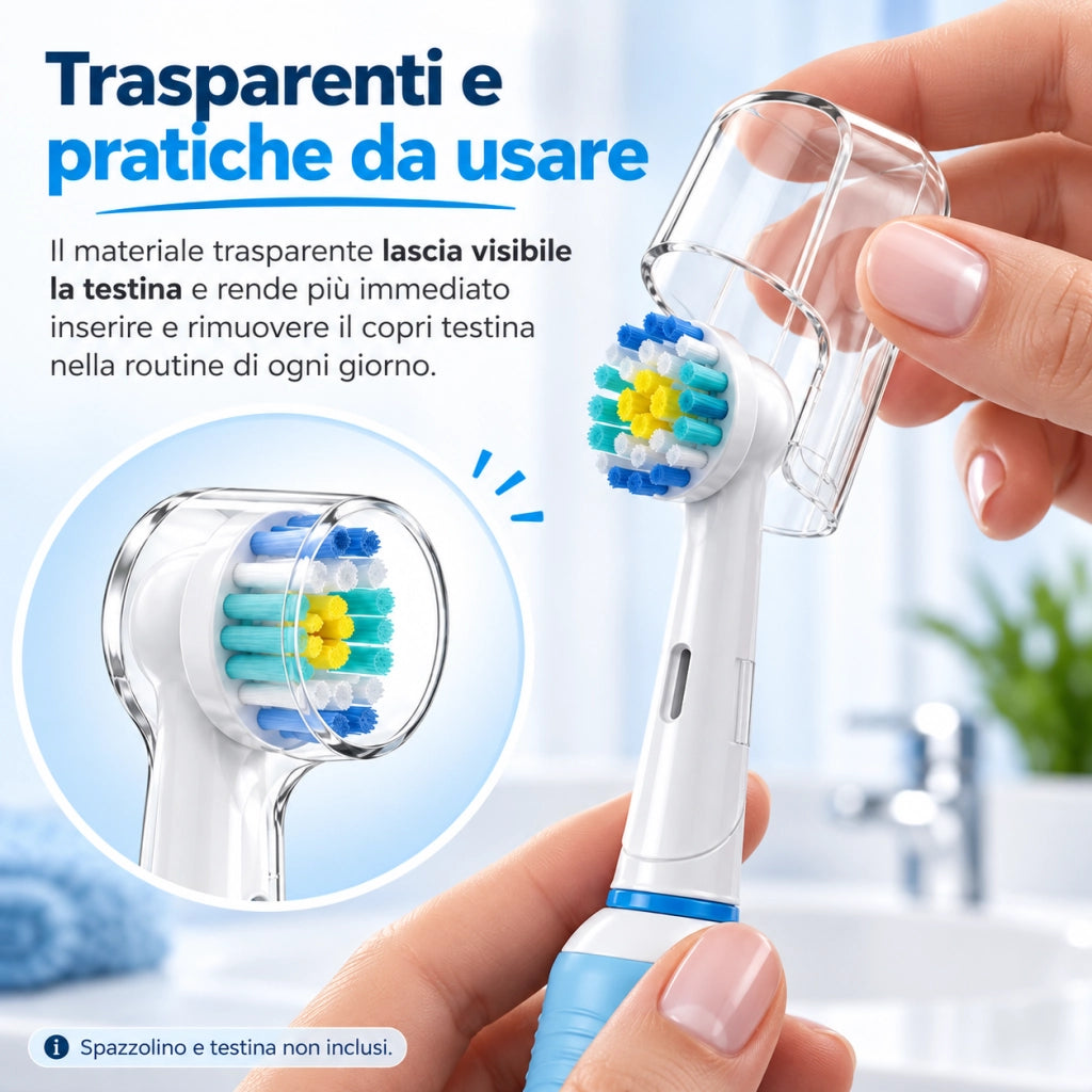 4 Copri Testine Spazzolino Elettrico – Custodie Antipolvere 02859