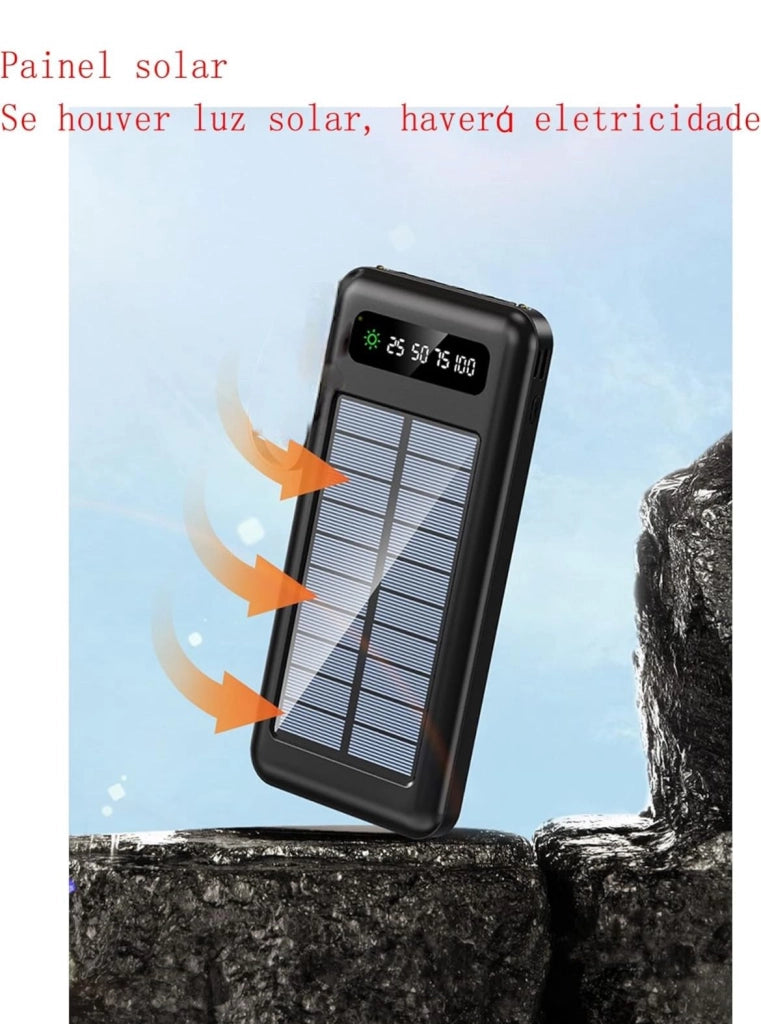 Caricabatteria Power Bank Solare 20000mAh Batteria Esterna portatile WXJ-003