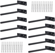 Set di Supporti per Tavole 14,5 cm - Set di 10 - Metallo Nero - Design Integrato - Costruzione Robusta - Adatto per Tavole Decorative - Supporti per Tavole