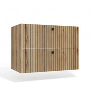 Mobile sottolavabo TIGO 80 2s rovere EVOKE 2 cassetti scanalato frontale sospeso