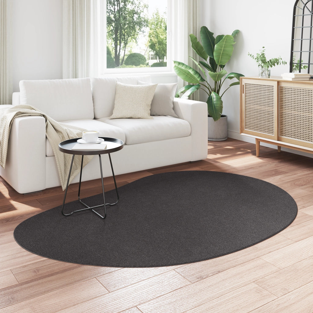 Tappeto per area Antracite 140x200 cm Poliestere Antiscivolo
