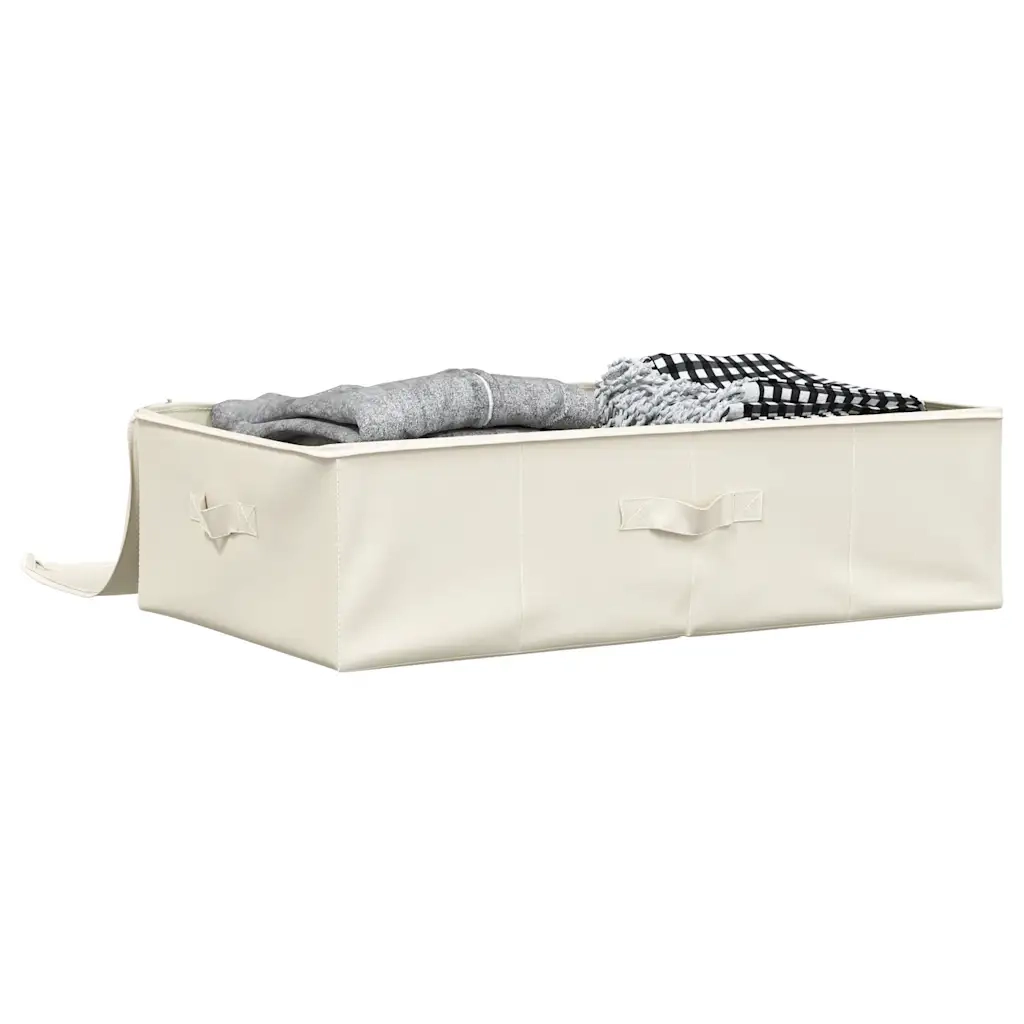Scatola Portaoggetti in Tessuto 70x40x18 cm Crema 332907