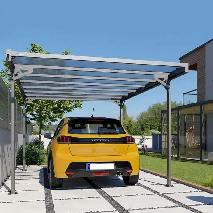 Tettoia per auto in alluminio LEVANTE 4,94 x 3,09 x h 2,27 m