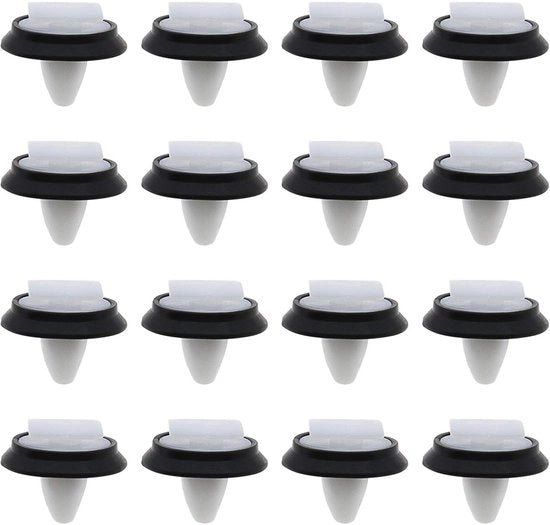 Pannelli di chiusura porta per auto - 100 pezzi - Gomma nero - Accessori di fissaggio - Ideali per Fiat - Codici di riferimento 856543, 71728806