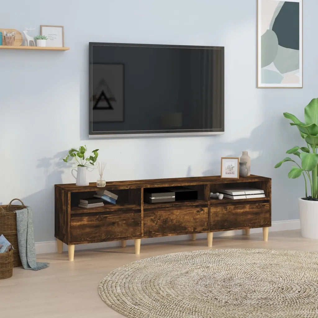 Mobile TV | Armadietto TV | Mobile Porta TV Rovere Fumo 150x30x44,5 cm in Legno Multistrato