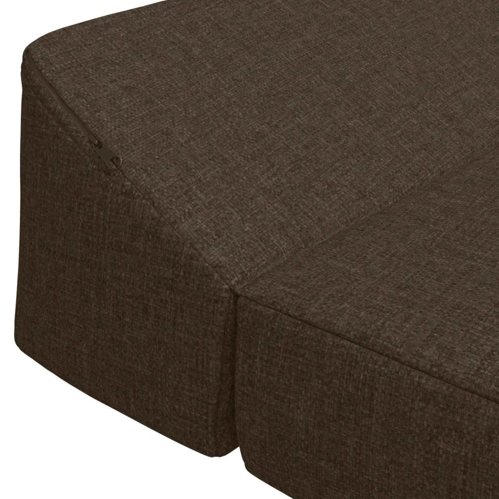 Divano Letto Pieghevole Tortora 120 x 60 x 49 cm Tessuto