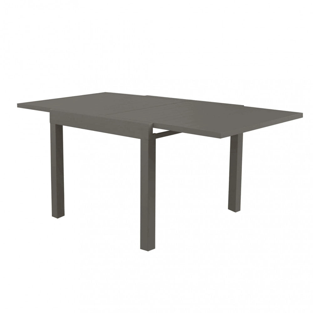 Tavolo Allungabile Hawaii 90/180x90x75 h cm in Alluminio Taupe