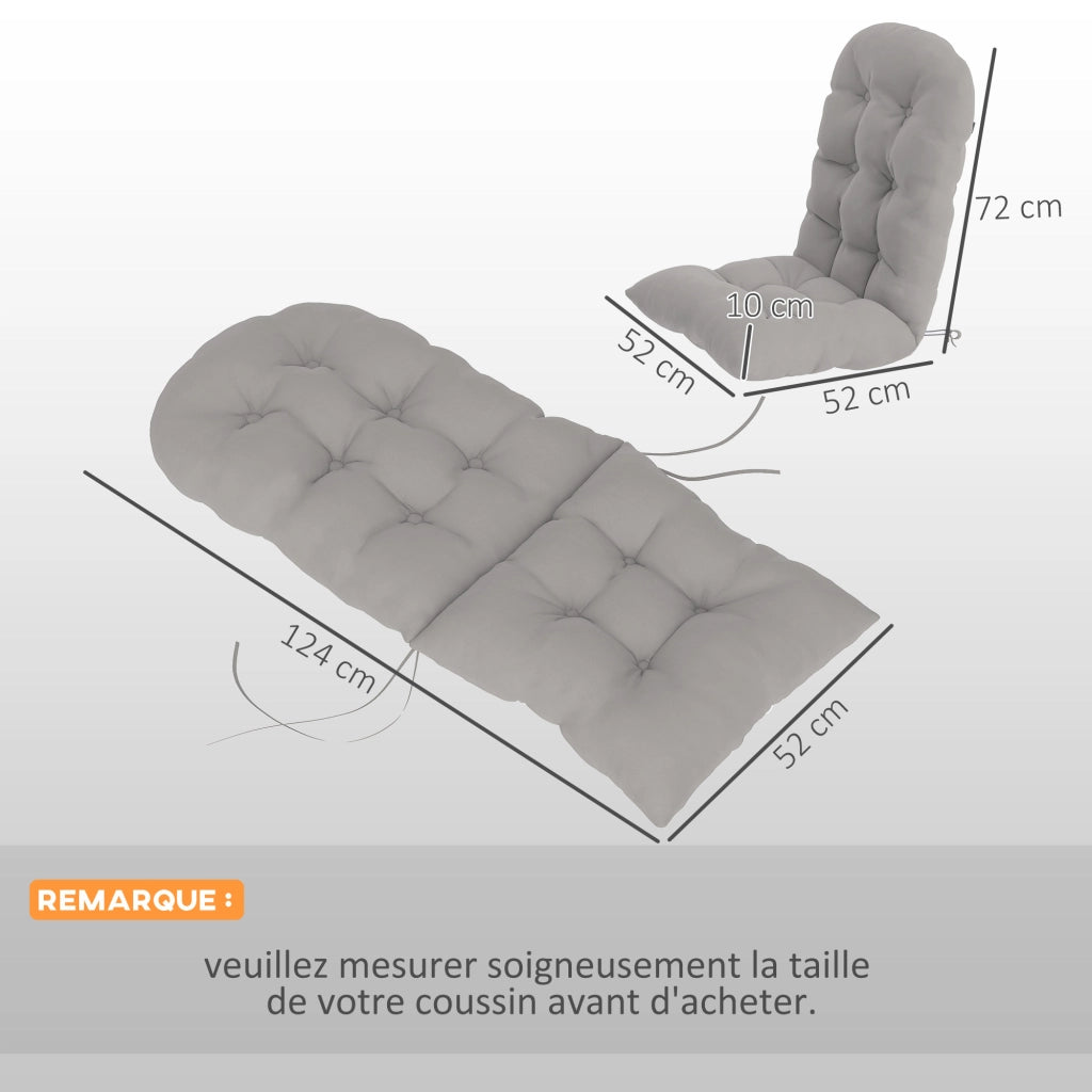 Cuscini per sedie Adirondack ¨C zephmum ¨C 2 pezzi, grigio chiaro