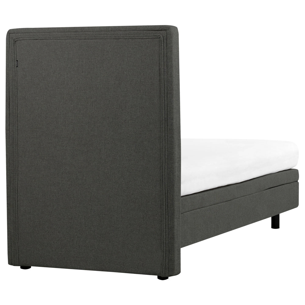 Letto singolo tessuto grigio scuro regolabile elettronicamente con telecomando senza testiera 90x200 cm stile moderno