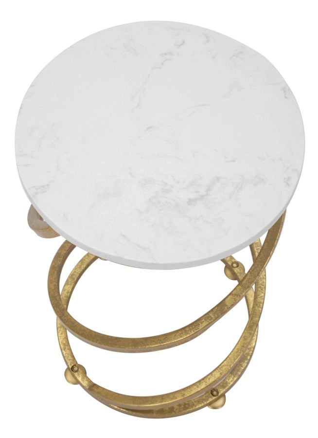 TAVOLINETTO SPIRAL MARBLE CM Ø 27,5X47,5