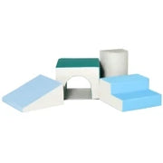 Set 4 Blocchi di Costruzioni Morbidi per Bambini da 1-3 Anni Modulabile, Multicolore