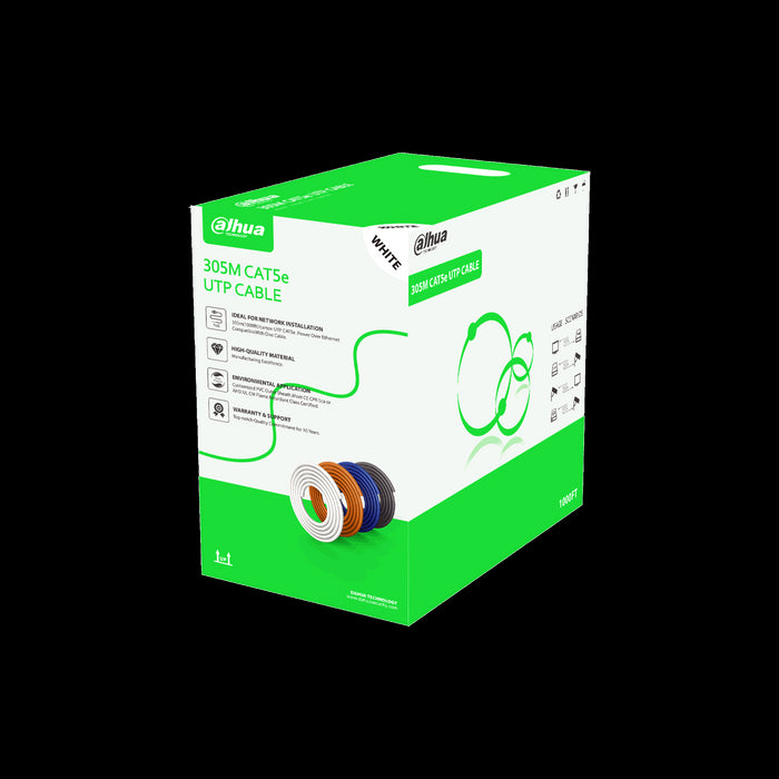 Dahua 305m Cat5E CCA, White Bianco