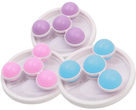 Filtro per Capelli Flottante - Cestello per Capelli - Filtro per Lavatrice - Borsa di Reticolo Riciclabile - Materiale PP - 3 Pezzi - Filtro per Lavatrice