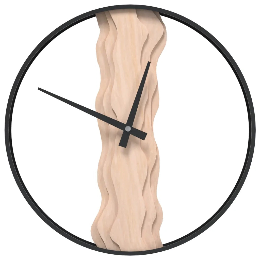 Orologio a Parete Marrone ?35 cm in Ferro e Legno di Quercia CFW4079632
