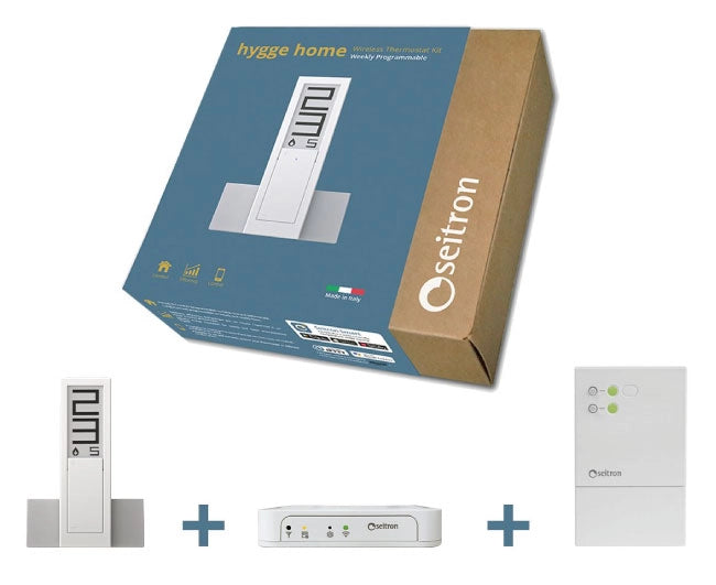 CRONOTERMOSTATO DIGITALE SETTIMANALE WI-FI MODELLO HYGGE HOME ALIMENTAZIONE A BATTERIE   SEITRON