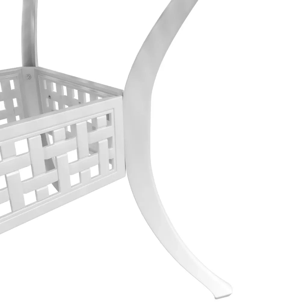Tavolo da Giardino Bianco 80x80x75 cm in Alluminio Pressofuso 4002813