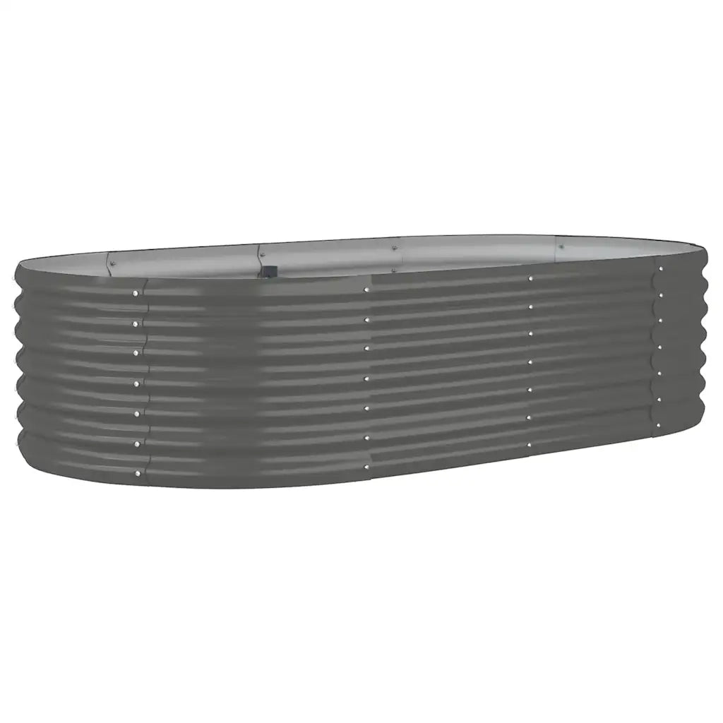 Letto Giardino-Fioriera da Giardino Acciaio Zincato 152x80x36 cm Grigio