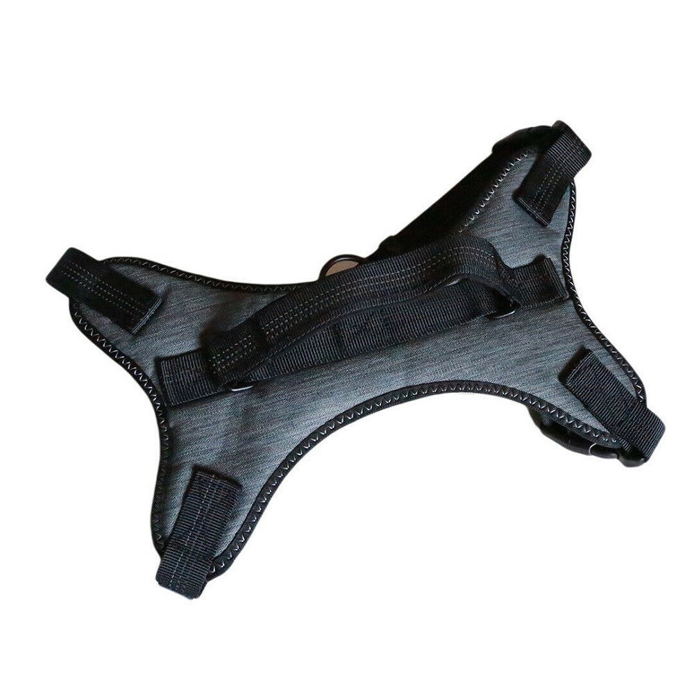 Trade Shop - Pettorina Imbracatura Per Cane Cani Piccola Media Grande Taglia A Maglia Aperta - Grigio   M