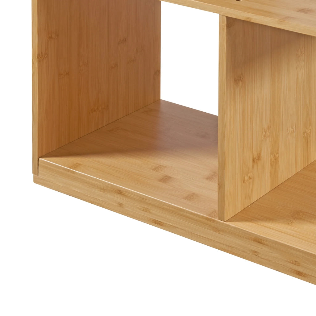 Libreria a 4 livelli in bambù 130 x 55 x 30 cm naturale 03_0008988