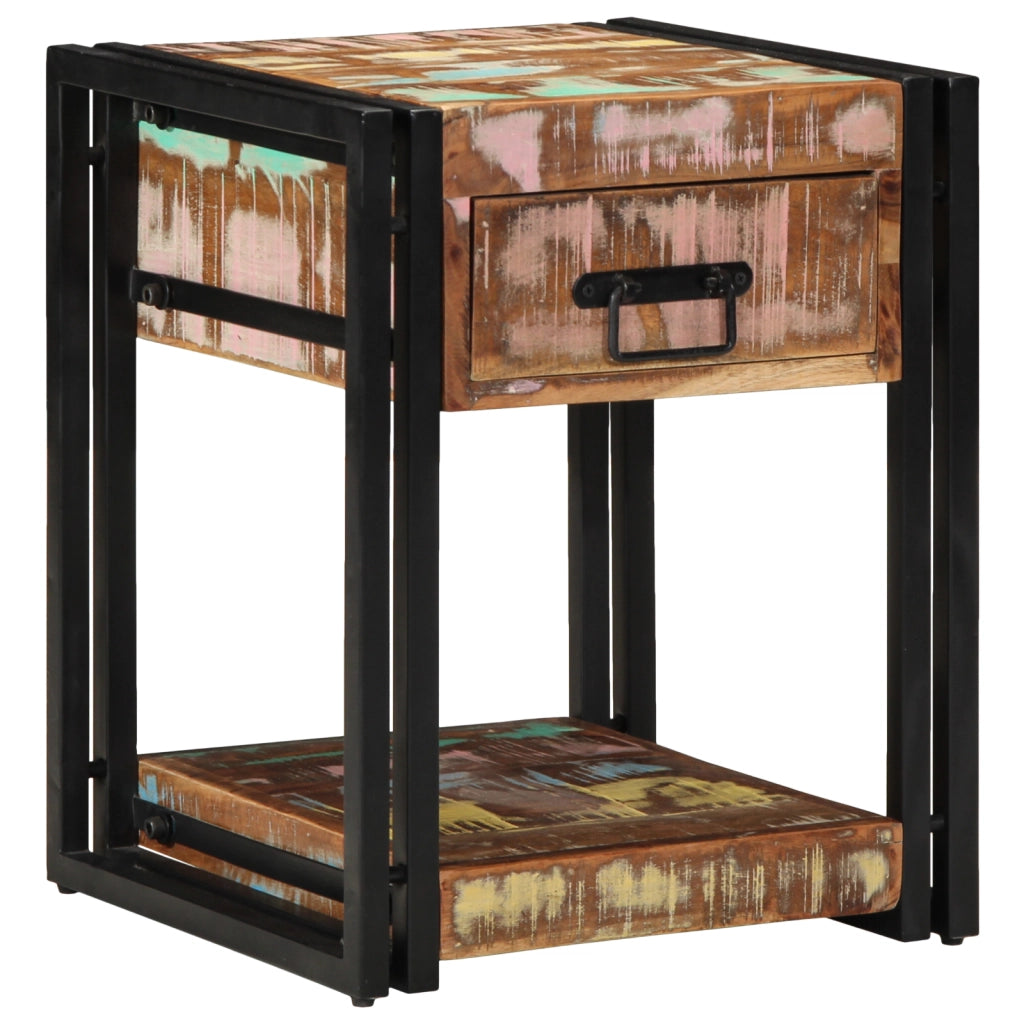 Comodino 40x40x50 cm Legno massello recuperato