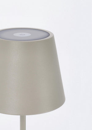 Lampada  da Tavolo Ø12x38 cm in Metallo Etna Tortora