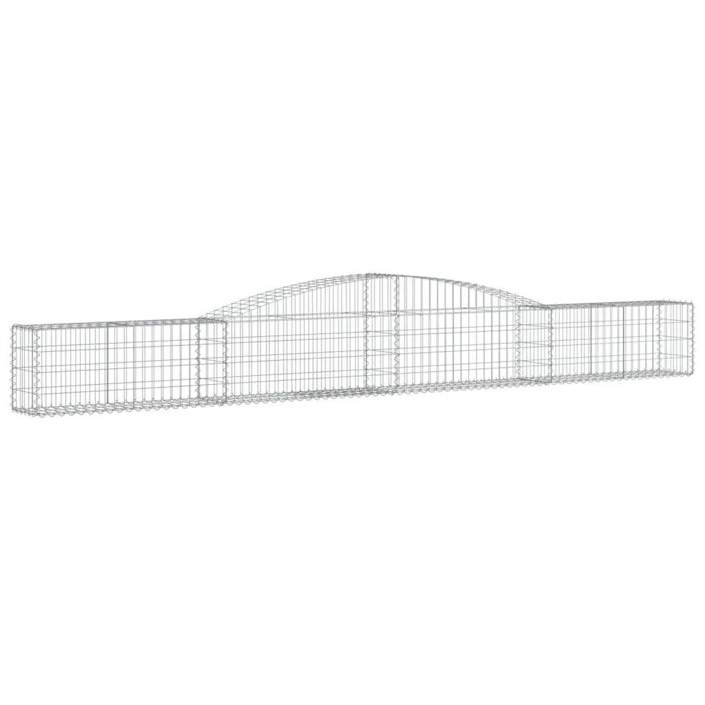 Cesti Gabbioni ad Arco 15 pz 400x30x40/60 cm Ferro Zincato 3146836