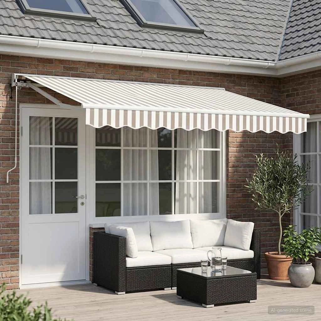 Tettuccio Elettrico Retrattile Grigio chiaro e bianco 3426303