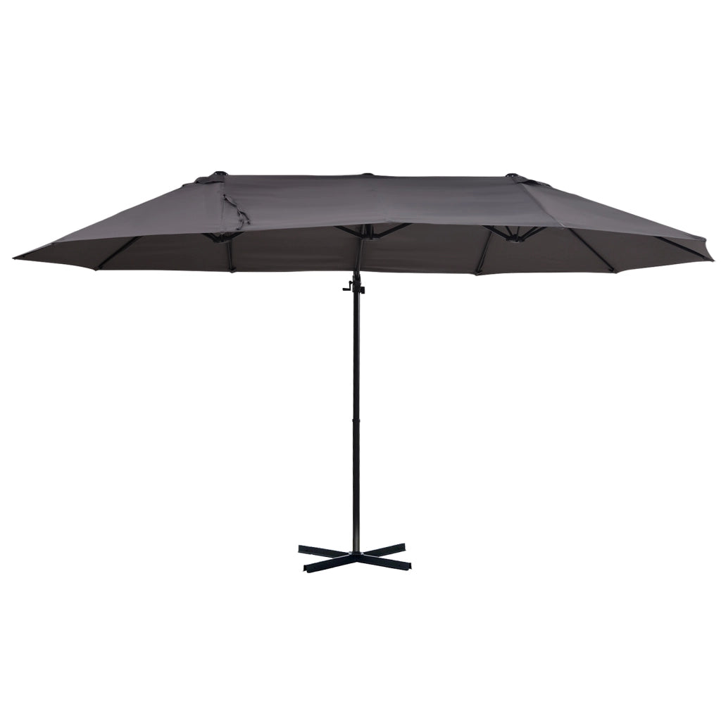 Parasole XXL inclinabile ¨C zephmum ¨C 4.45x2.7x2.6 m grigio