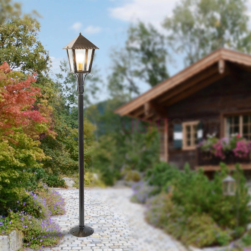 HEIDI Lampioncino con Lanterna Ferro Battuto Design Rustico