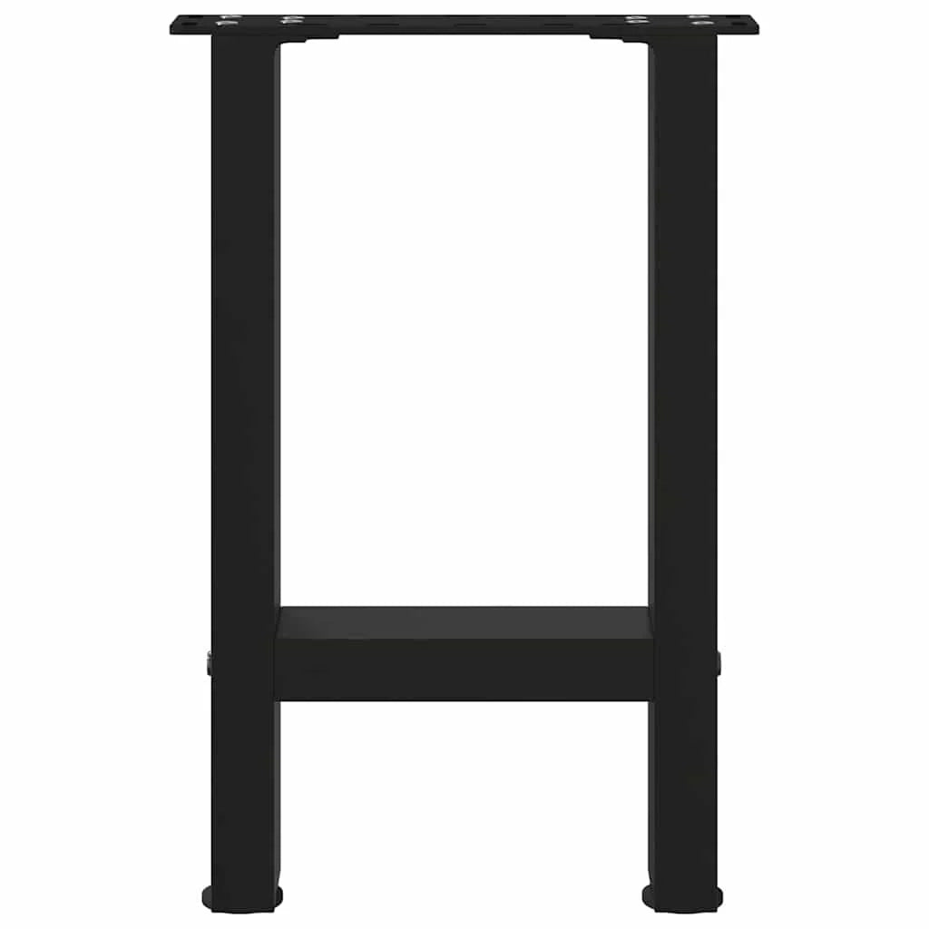 Set di 2 gambe moderne regolabili per tavolino da caffè 38 x 42-43 cm in acciaio nero 02_0057516