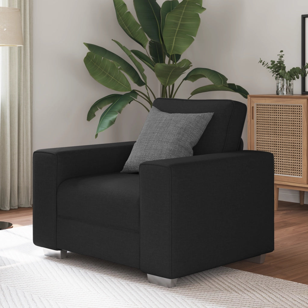 Poltrona  Nera 59 cm in Tessuto