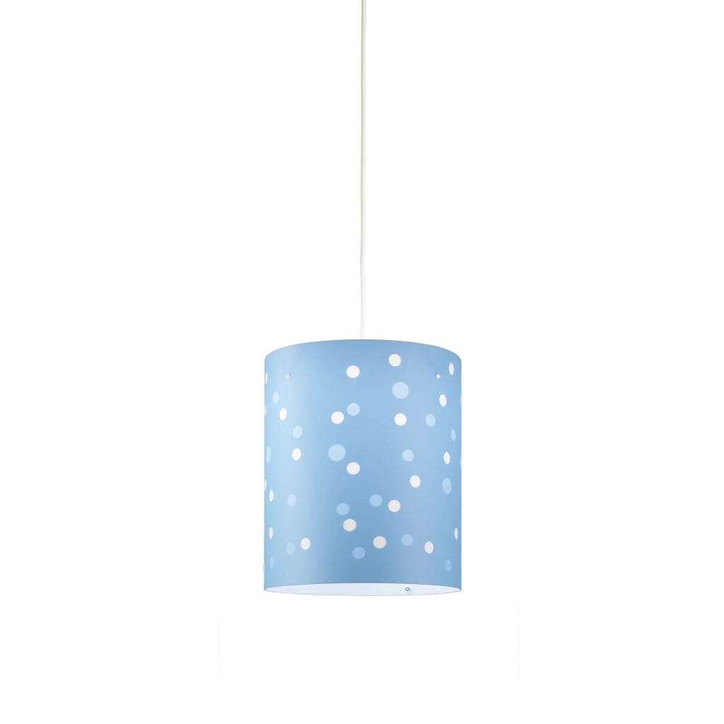 Sospensione Moderna Pois Polilux ® Blu Pastello 1 Luce E27 D27Cm