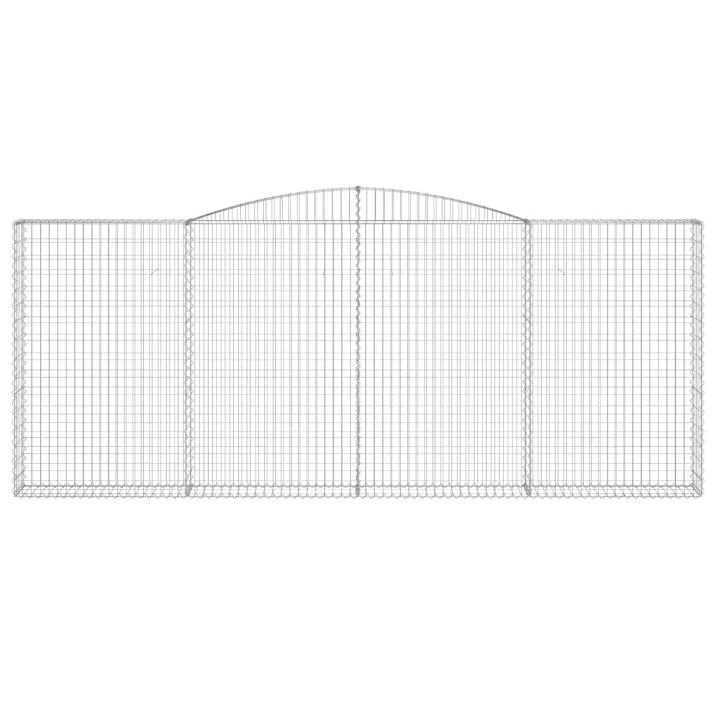 Cesti Gabbioni ad Arco 2 pz 400x30x160/180 cm Ferro Zincato 3146905