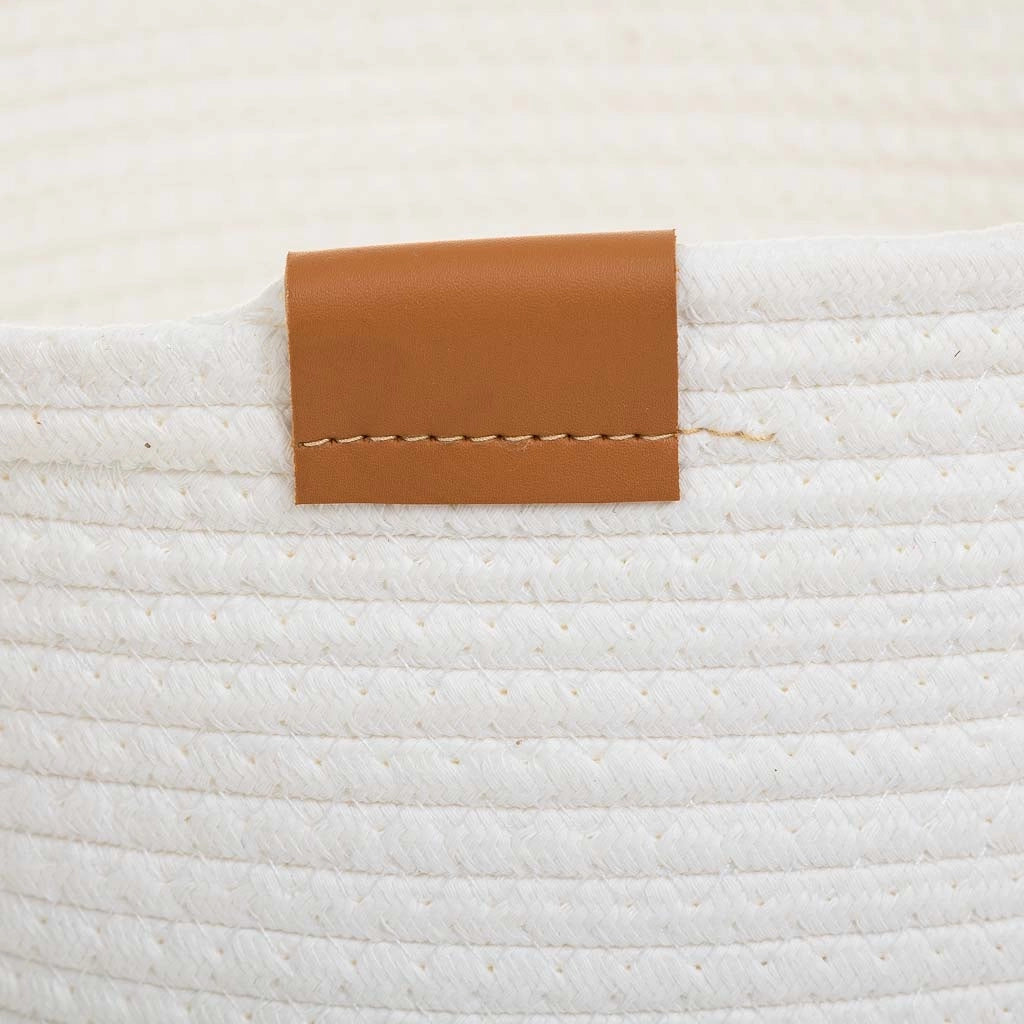 Cestino in cotone bianco D32,5x13