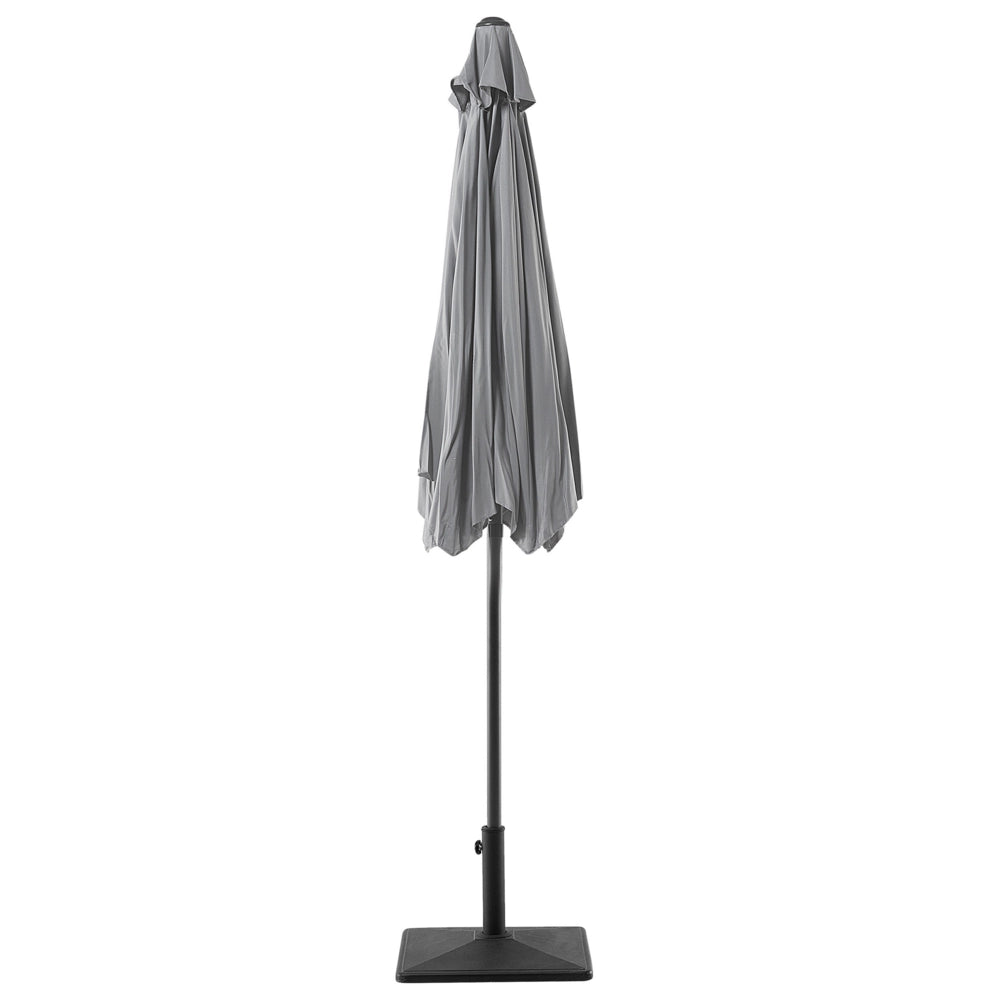Ombrellone da giardino in tessuto grigio 230 cm resistente agli agenti atmosferici