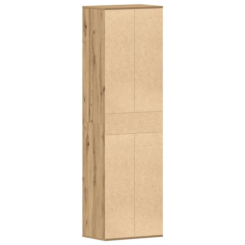 Scarpiera Rovere Artigianale 54x34x183 cm in Legno Multistrato